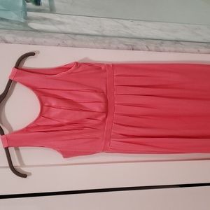 Banana Republic silk blend pink dress sz MP EUC